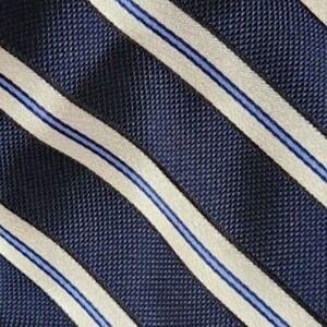 Nautica $75 Blue Navy Stripe Silk‎ Tie Yacht Club Coastal Prep Nautical Ocean